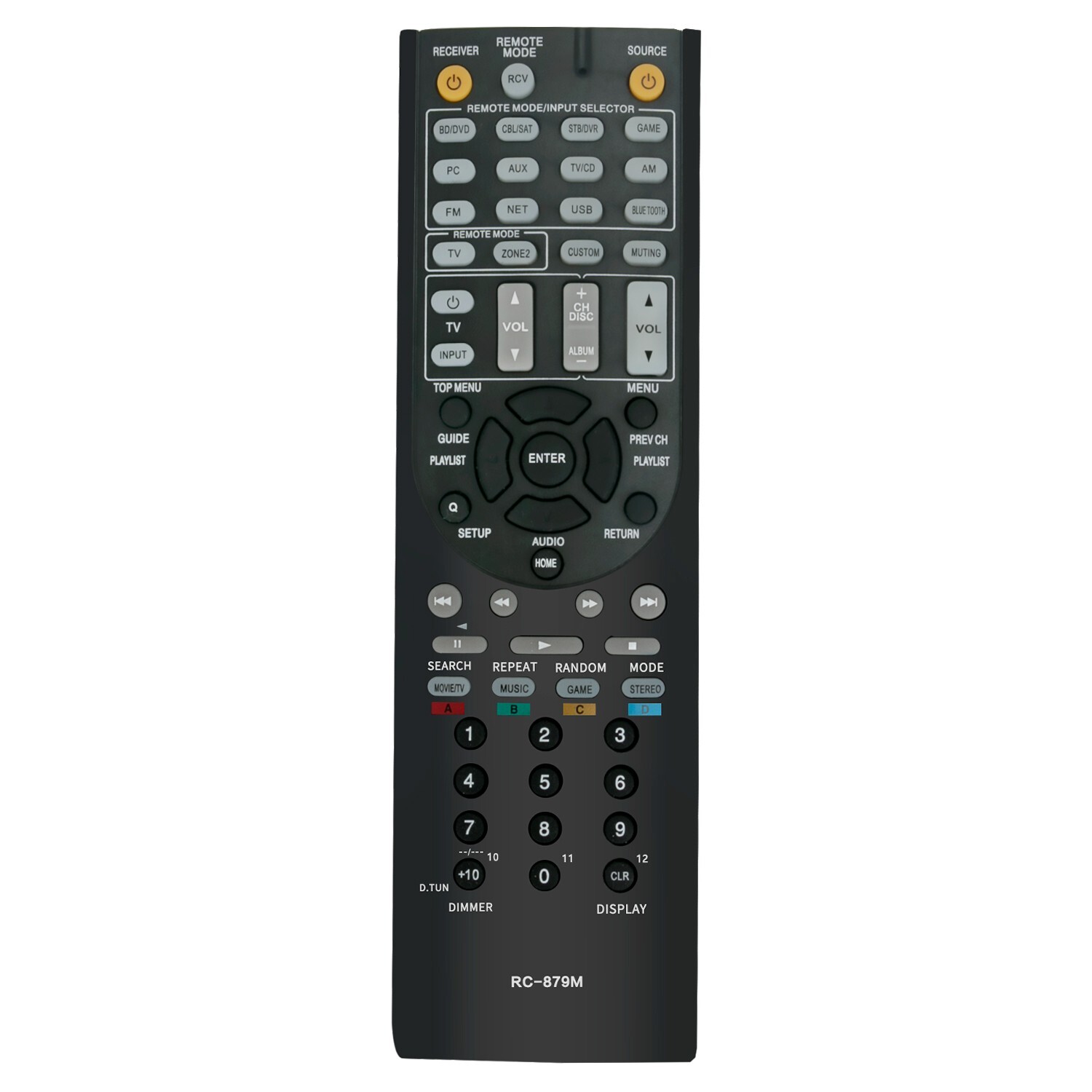 RC-879M Replace Remote Control for Onkyo AV Receiver TX-NR53
