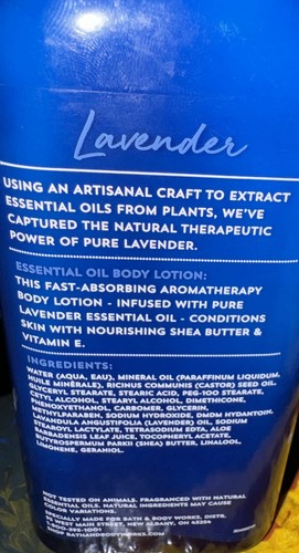 Bath And Body Works Olio Essenziale Mangia 1990 Lozione Corpo Lavanda - Foto 6 di 7