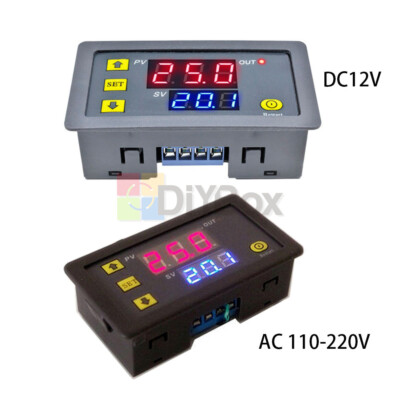 Dual Led Timer Display LED Dual Display Cycle Timing Delay Timer Relay Module 0-999 Hours 12V ...