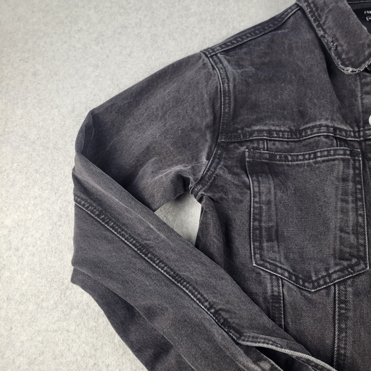 Forever 21 denim moto jacket cheap