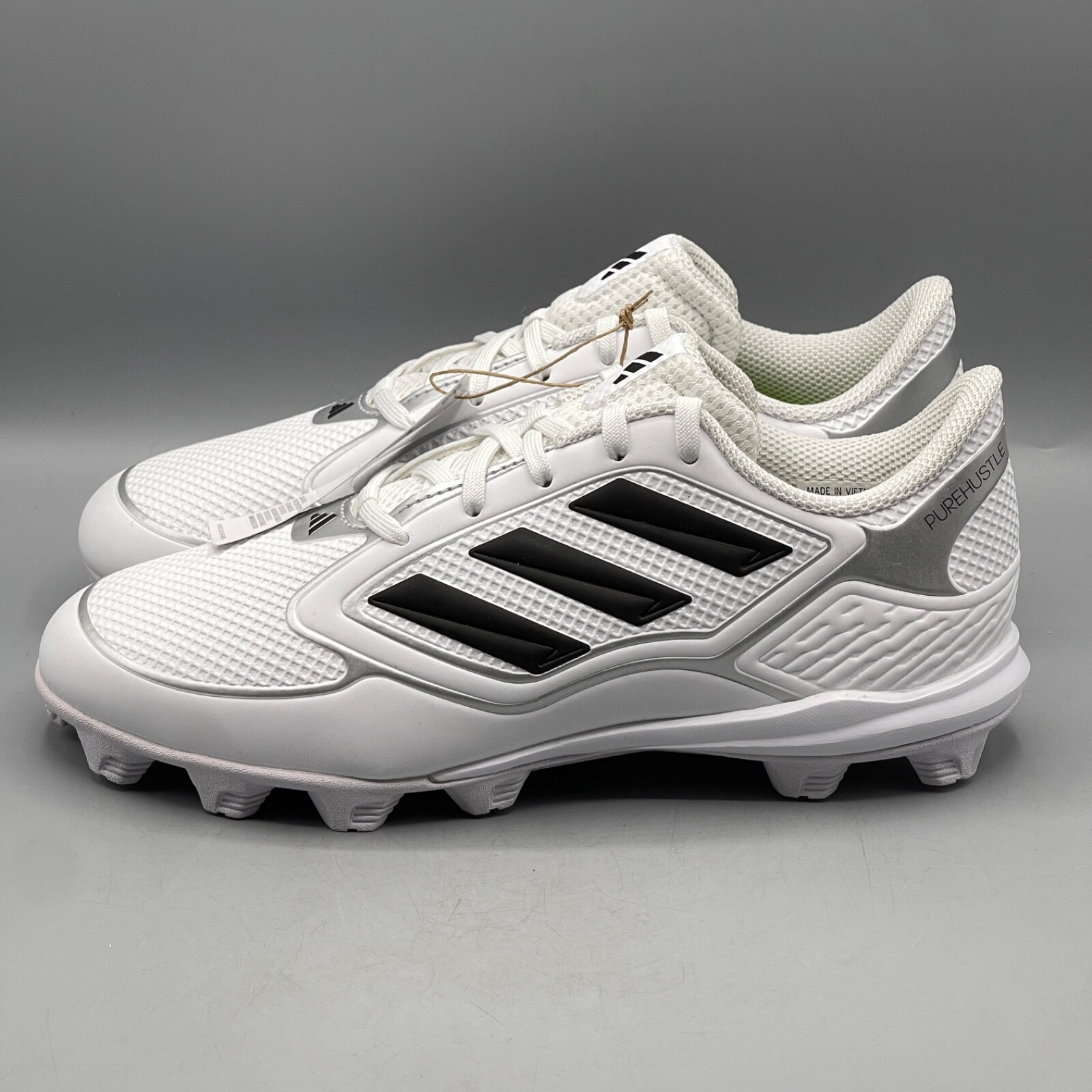 Adidas Baseball Cleats Women’s 9.5 White PureHustle 3 MD Softball Molded IG7139