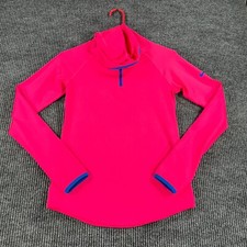 Nike Pro Pullover Shirt Youth Girls XL Extra Large Pink Long Sleeve Hooded