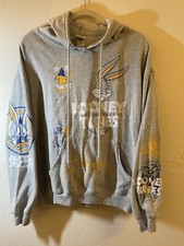 Looney Tunes HTF Collector Bugs Bunny Hoodie Grey Yellow Blue Sweatshirt Medium