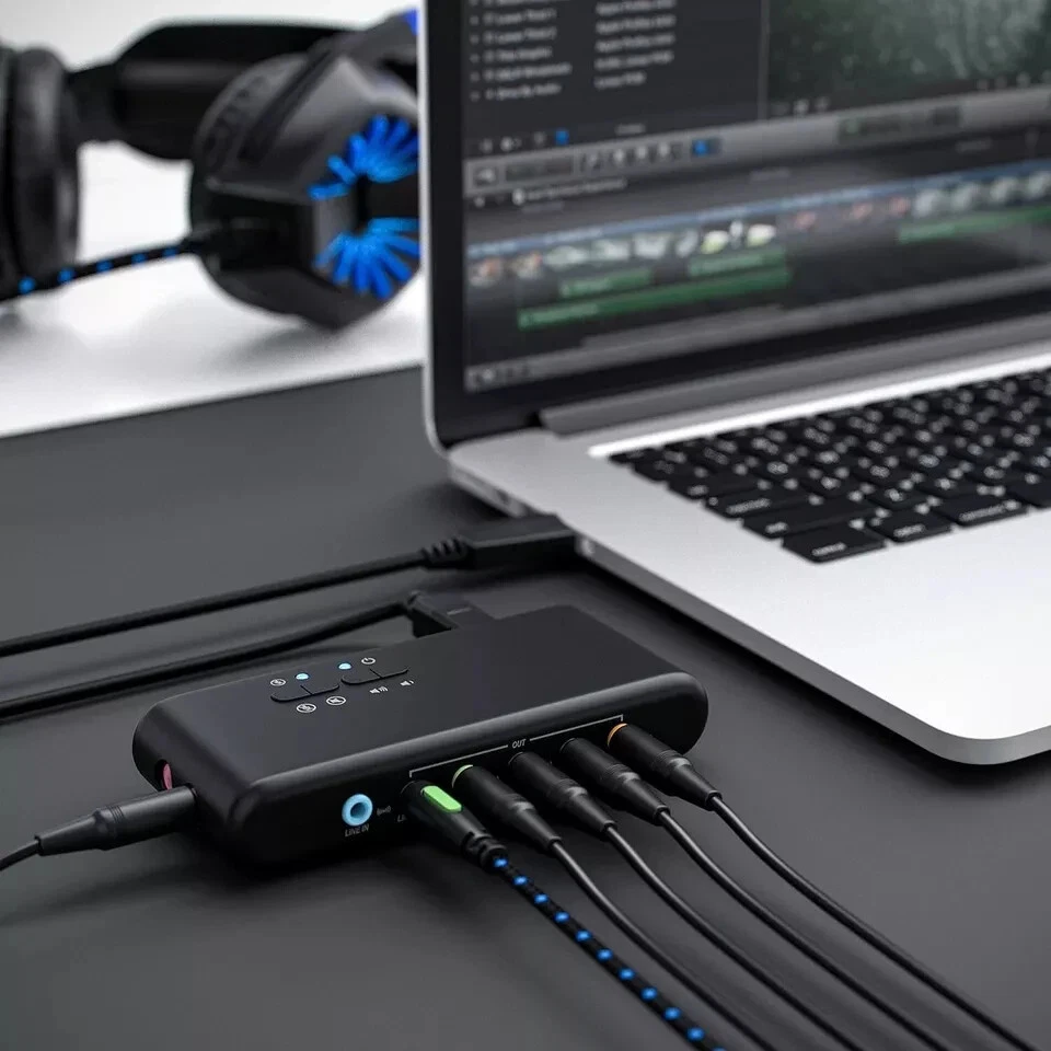 Premium V3 USB 7 . 1 External Sound Card 8 - Channel - 7 . 1 Channel USB - Image 4 of 4