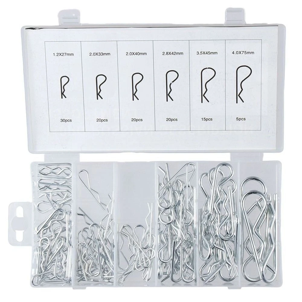 Sizes Assortment Kit R Shape Clips Cotter Pin Fastener Fitting Hair Pins