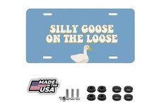 Silly Goose On The Loose License Plate - Funny Decorative Car Tag 6x12 Inches