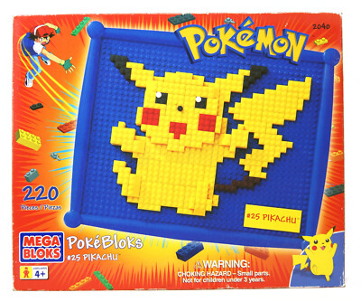 Mega Bloks - Pokemon - Pokè Bloks #25 Pikachu - 220 Teile mit toller Grundplatte