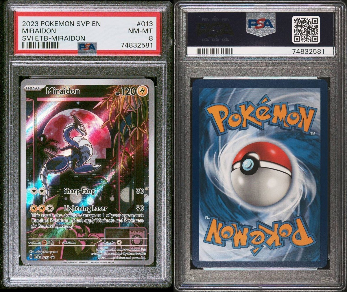 PSA 8 NM-MT Miraidon SVP013 Black Star Promos Elite Trainer PSA 8 NM-MT Miraidon SVP013 Black Star Promos Elite Trainer
