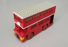 1966 RARE VINTAGE Lego London Red Double-Decker Bus Set 313-1 with Red Windows