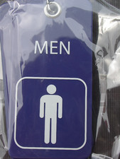 Lot of 3 New Men's Restroom KC Bathroom Key Tag Ring Mens Men Keyring