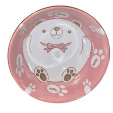 Japanese Bear Bowl Made In Japan Pink Ceramic 5  