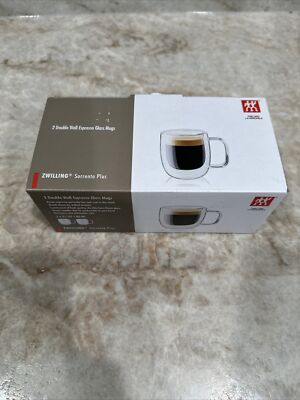 (2) Double Wall Zwilling Sorento Plus Espresso Mugs