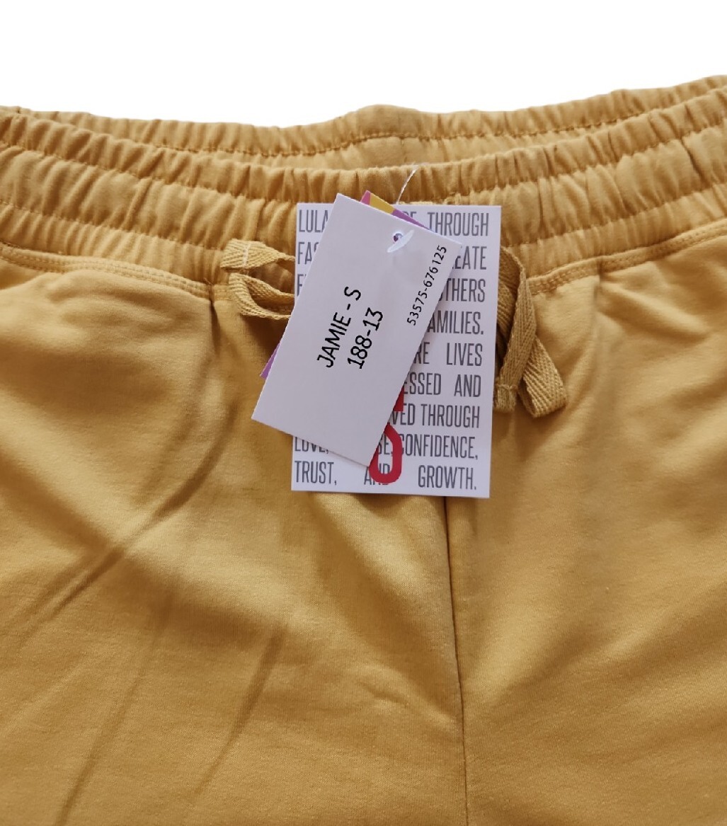 Lularoe Solid Yellow Small Jamie Drawstring Shorts 10