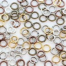 Brass Open Jump Rings for Jewelry Making 4mm, 5mm, 6mm * Different Platings