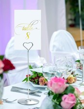 Gold Table Numbers 1-40 for Wedding Reception - Gold Foil Table Number Cards NEW