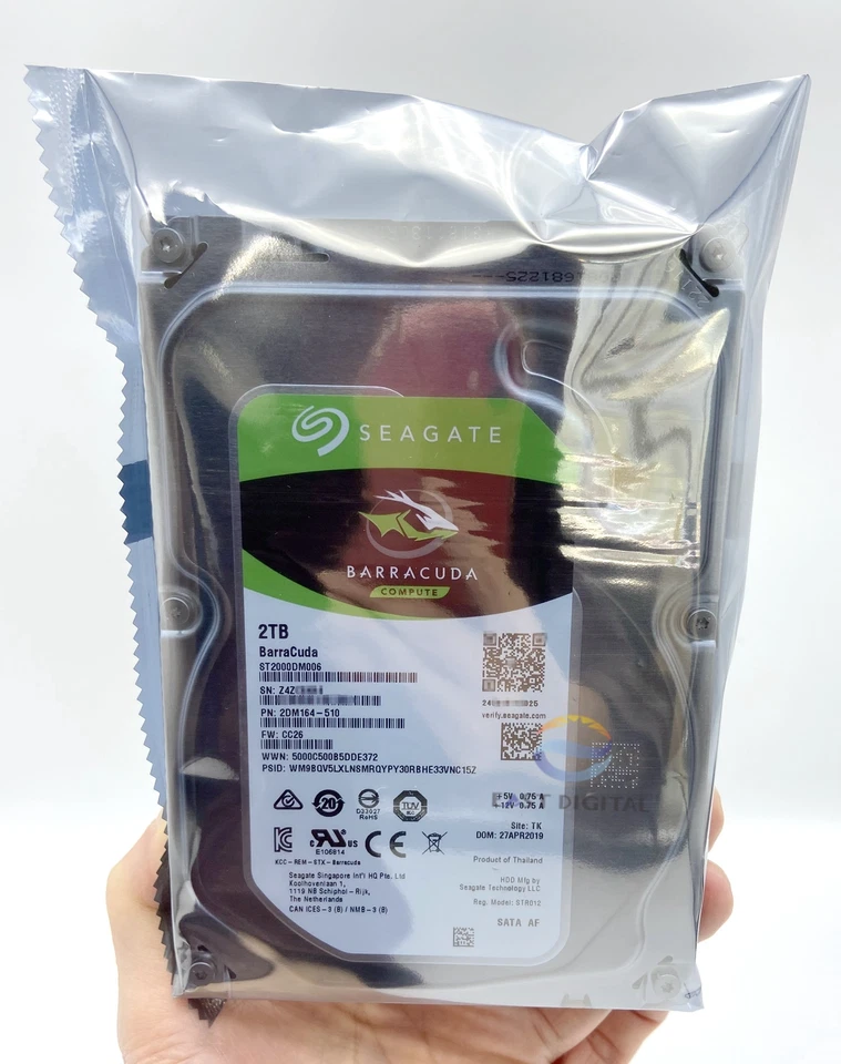 ST2000DM006 Seagate Barracuda 2TB SATA 3.5" 64MB 7200RPM Internal Hard Drive New - Image 2 of 4