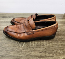 ECCO Windsor Slip On Loafers Dress Shoes Men's Size 10 Brown Leather