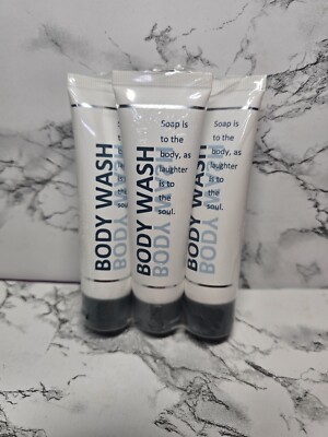 World Amenities Body Wash Soap Gel Hotel Travel Size 1.20 oz Each Sealed 3 Pack