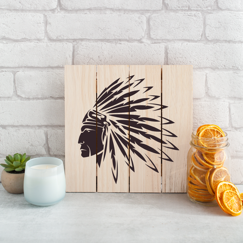 Native American Indianer Schablone - robuste & wiederverwendbare Mylar Schablonen - Bild 3 von 5