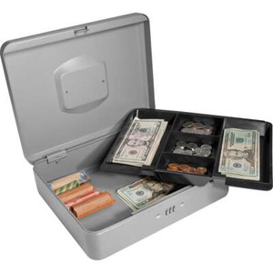 BARSKA CB11788 Grey 12 inch wide Safe Steel Cabinet Cash Combination Lock Box