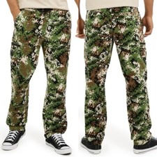Dogg Supply by Snoop Dogg Men  s Pull On Elastic Waist Cargo Pants Army Camo XS