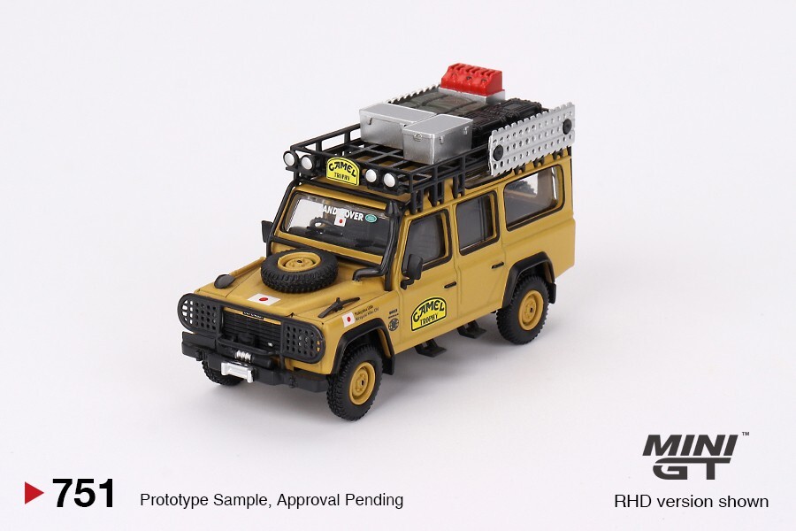 MINI GT LAND ROVER DEFENDER 110 1989 CAMEL TROPHY AMAZON