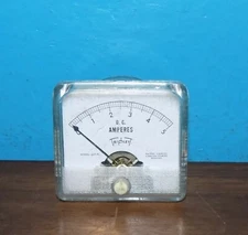 Triplett Model 227-PL DC Amperes Panel Meter 0-5 Amps 2.5" x 2.5"
