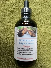 Two 4 oz.- Chaga Triple Extract Tincture - 190 proof Alcohol Extract - 80 Day !!