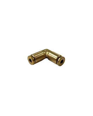 1/8'' X 1/8'' Tube O.D. Heavy Duty Brass Push-In 90° Union Elbow, Air Line