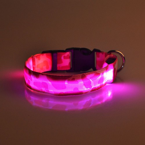 LED Glow Collar Dog Puppy Pet Flashing Light Safety Glow In The Dark FAST POST - Picture 59 of 81