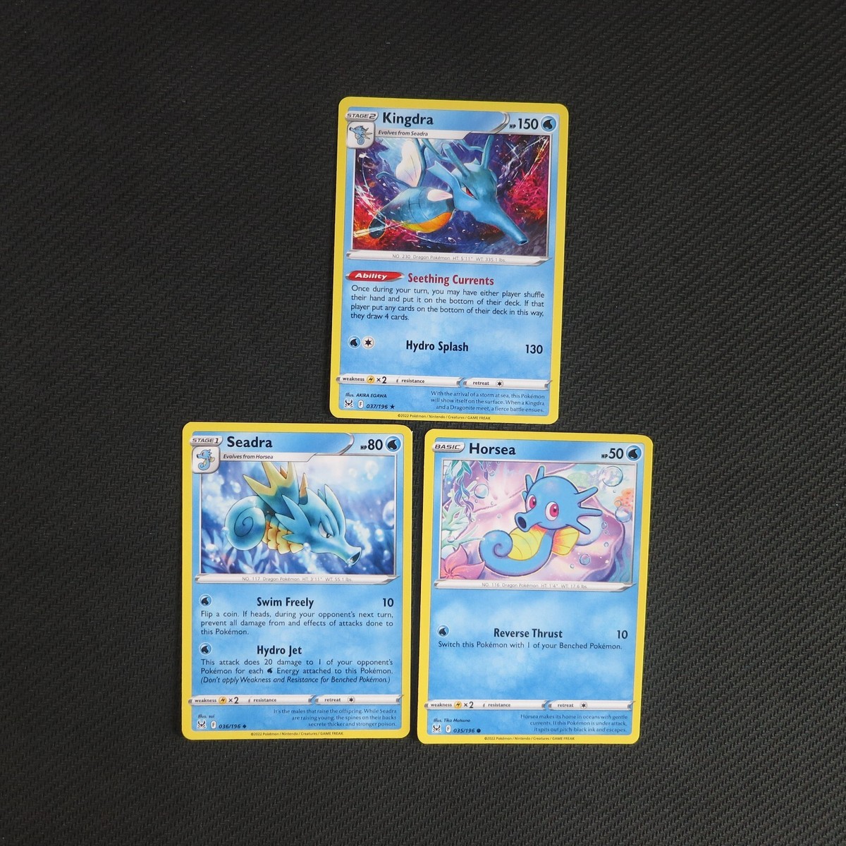 Kingdra 037/196 Seadra 036/196 Horsea 035/196 Lost Origin Pokemon