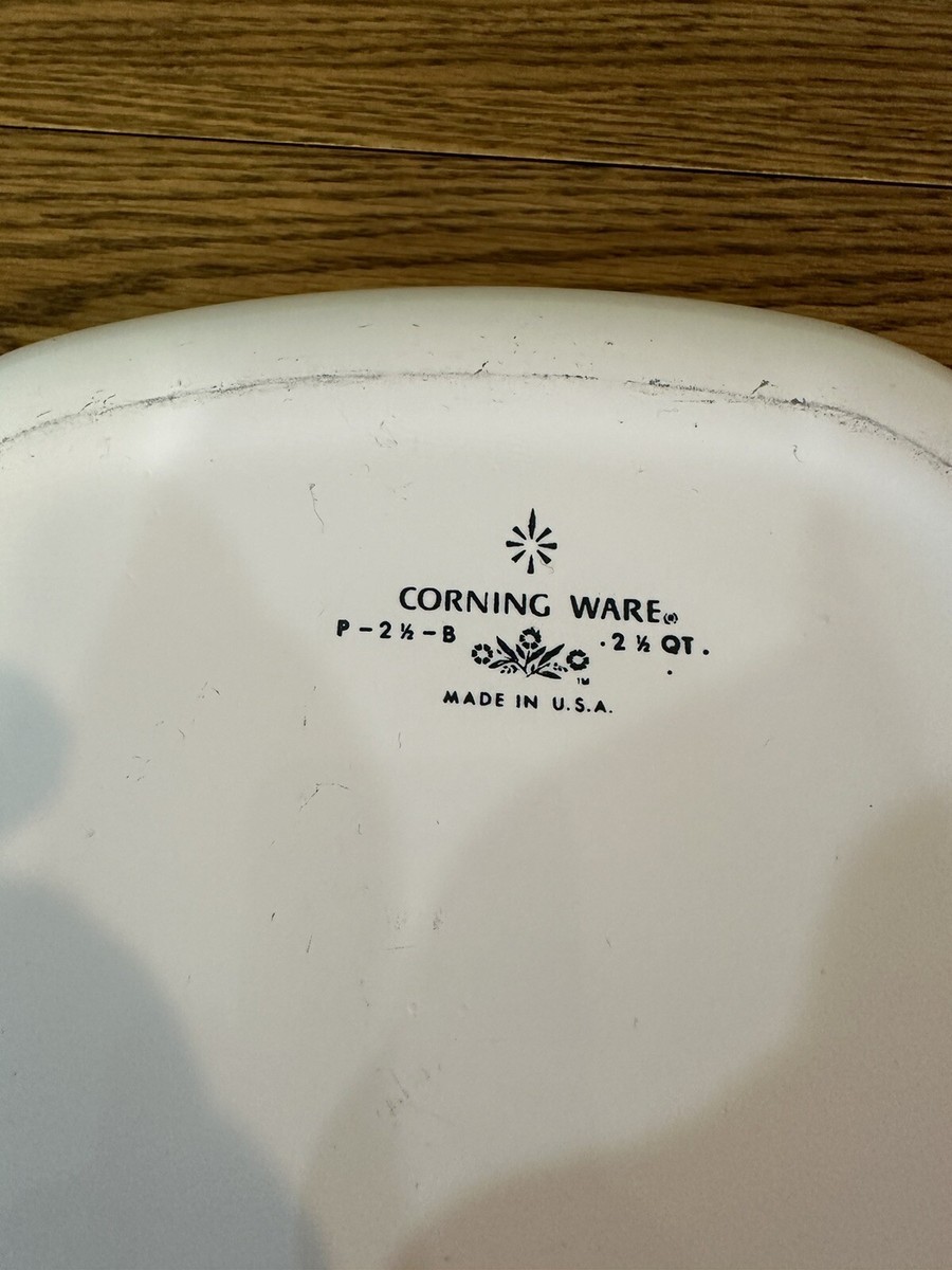 Corning Ware ~ Blue Cornflower ~2.5 QT. Casserole P-2 1/2-B