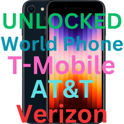 UNLOCKED NEW APPLE iPhone SE 2022 3rd Gen 64GB CDMA GSM 5G Smartphone WORLDWIDE