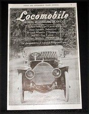 1907 OLD MAGAZINE PRINT AD, LOCOMOBILE AUTOMOBILE, MOST RELIABLE AMERICAN CAR!