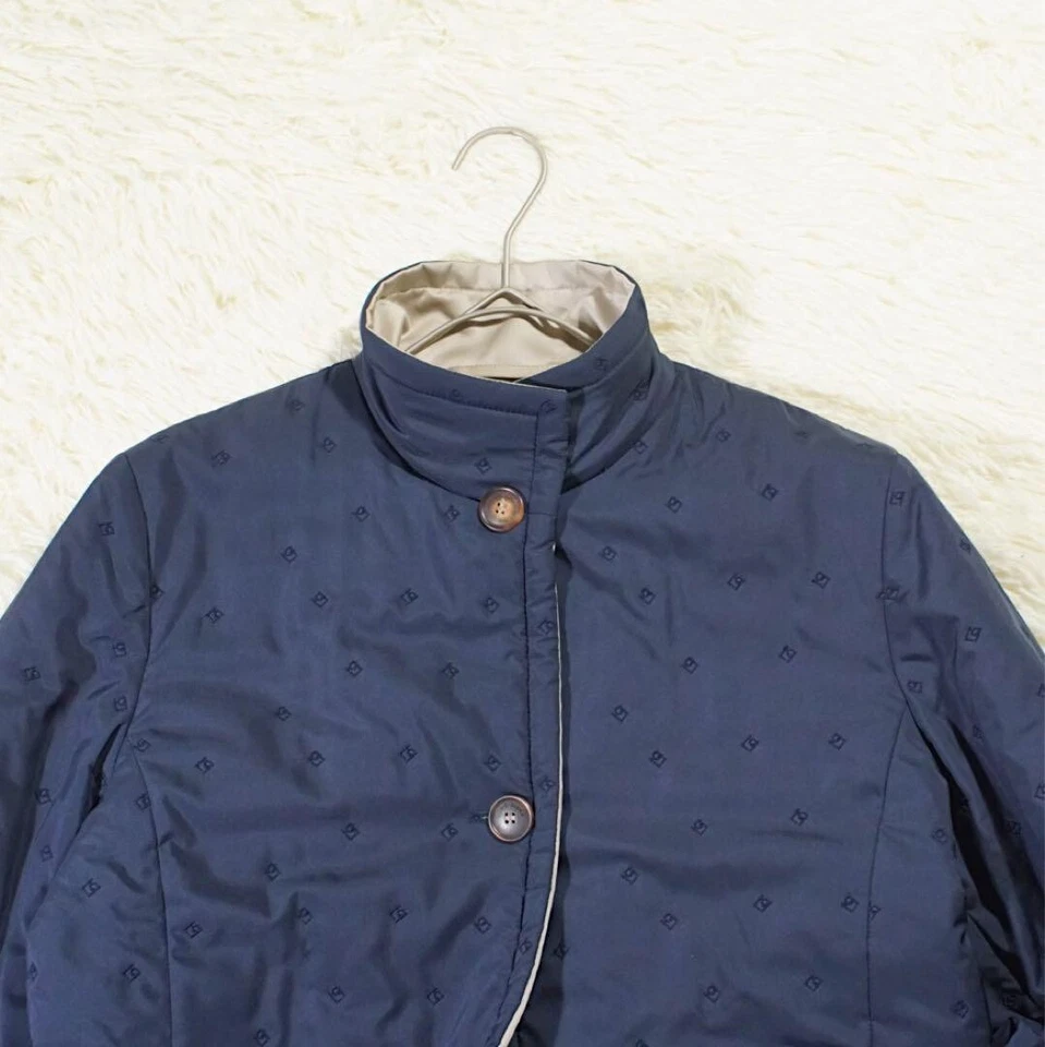Chaqueta Loro Piana Piel de Oveja Talla 42 Azul Marino Hecha en ITALIA Foto 3 de 4