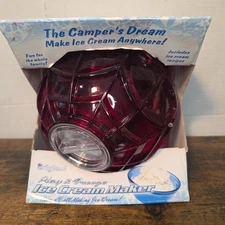 Camper’s Dream The ORIGINAL Play and Freeze ICE CREAM MAKER BALL Red 1 Pint
