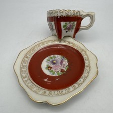 Vintage Minature Square Tea Cup  Saucer Made in Occupied Japan