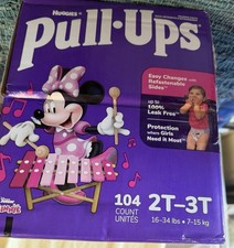 Potty Ups Girls Training Pants Size 2T-3T 104 Count 16-34 lbs Pull