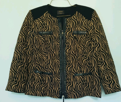 Vtg Basler Black Label Anniversary Edition Womens L 42 Jacket Tiger Wool Blend