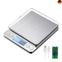 Kubei 1Kg/0.01G Usb Aufladen Feinwaage Digitale KüChenwaage,HochpräZise G