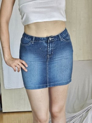 Denim Rock S Miss C Jeansrock Skirt Minirock Kleid Dress Bluse 36 Hemd Kostüm