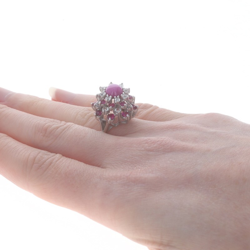 White Gold Lab-Created Star Ruby Lab-Created Ruby… - image 5