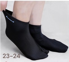 Tabi Socks Stretch BLACK kimono Yukata Kyudo 23-24cm G0147