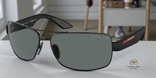 PRADA LINEA ROSSA PS 50ZS 1AB02G Black Dark Grey Polarized 65mm Men's Sunglasses