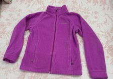 COLUMBIA GIRLS PINK FLEECE ZIP FRONT JACKET SIZE MEDIUM 10/12 PRE-OWNED