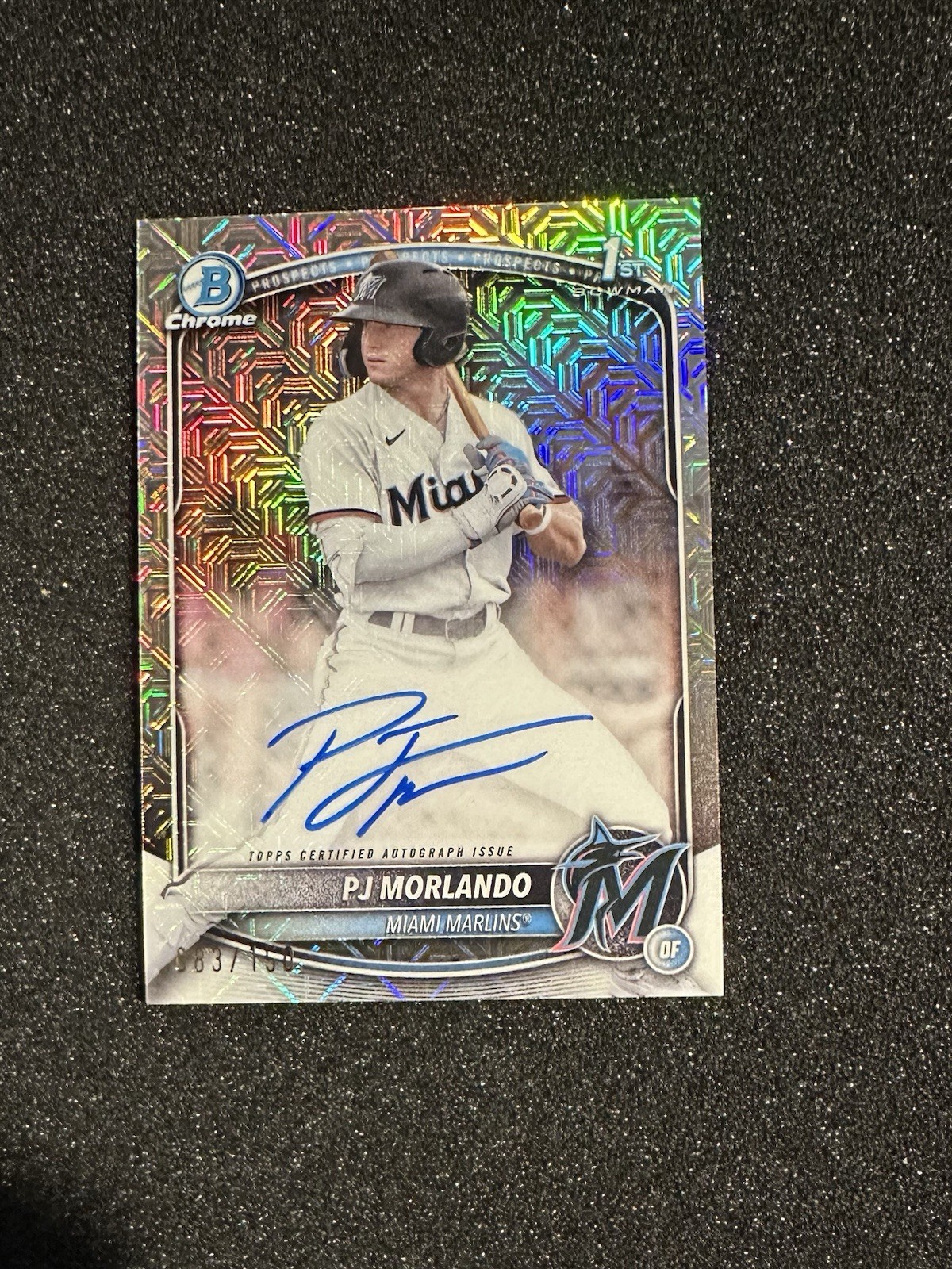 2025 Bowman Chrome#d /150 Hta Prospects PJ Morlando 1st Auto