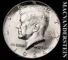 1964 Silver Kennedy Half Dollar - Choice Gem Brilliant Unc  Lustrous  #L6798