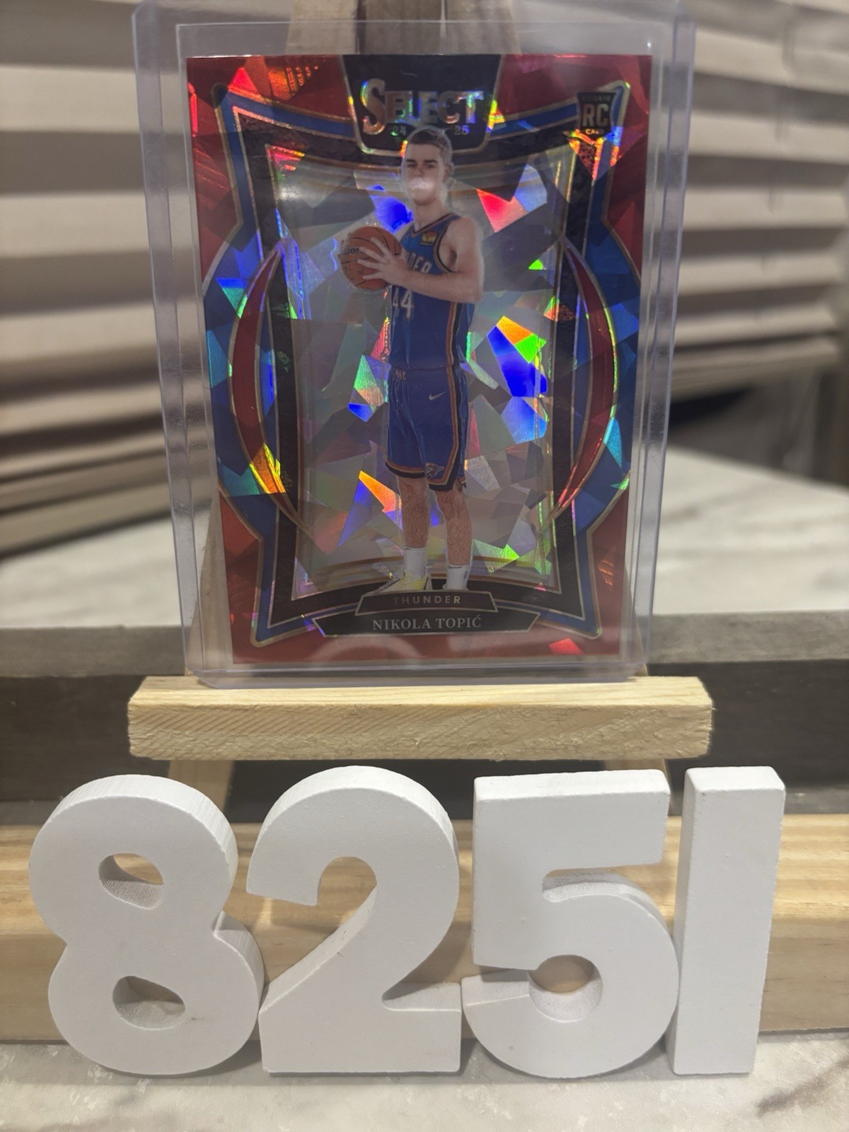 2024-25 Panini Select - Concourse Nikola Topic #89 Red Cracked Ice Prizm (RC)