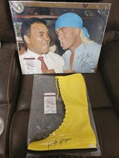 Hulk Hogan Signed Autographed BOOT + POSTER JSA Authentic Auto Super Rare!