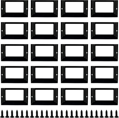 20Pcs Antique Label Holder 3.1'' x 2'' Metal Name Card Frame for 20Pcs, Black 